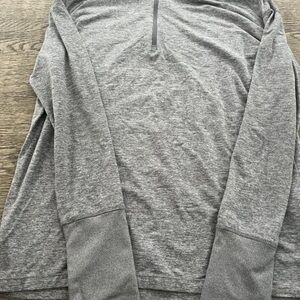 Nike Heather Gray 1/4 Zip Sweater with sleeve cuffs